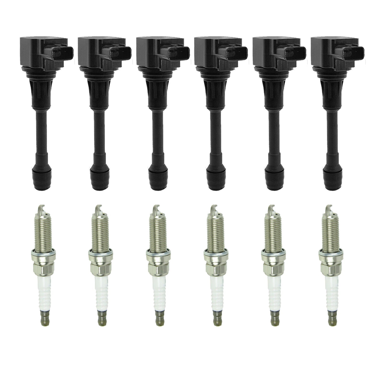 6x Ignition Coils & 6x Spark Plugs Suitable For Nissan Renault 3.5L 22448JA10A - Frazy's Auto Parts