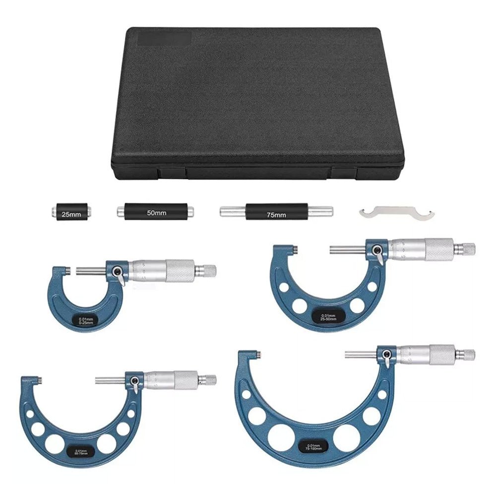 6x Outside Micrometer Set 0 - 6 inch Carbide Machinist Tool 0.0001 inch - Frazy's Auto Parts