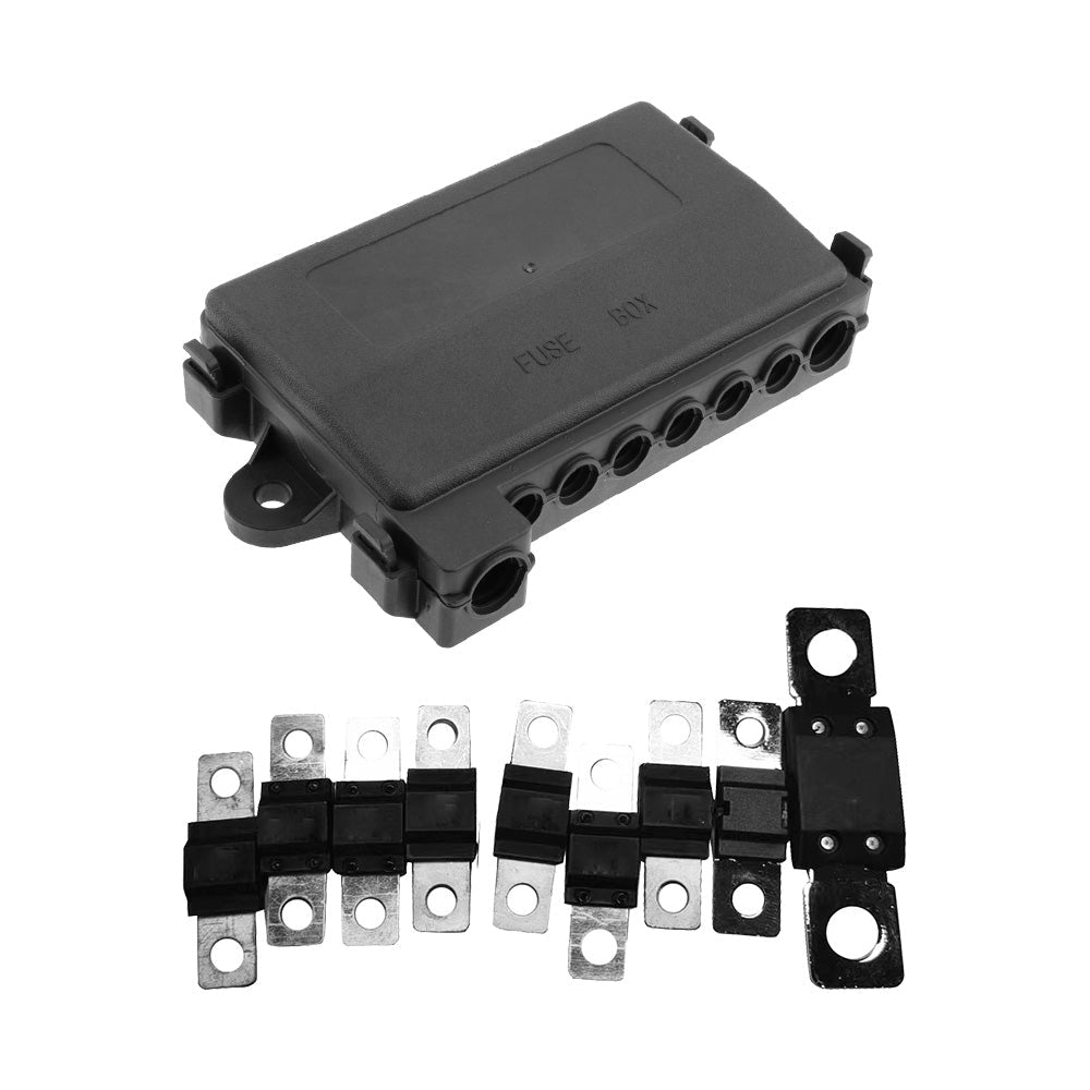 7 - Way Multi Fuse Block Box Holder With 9x 12 - 32V Fuses Suitable For Car & Auto - Frazy's Auto Parts