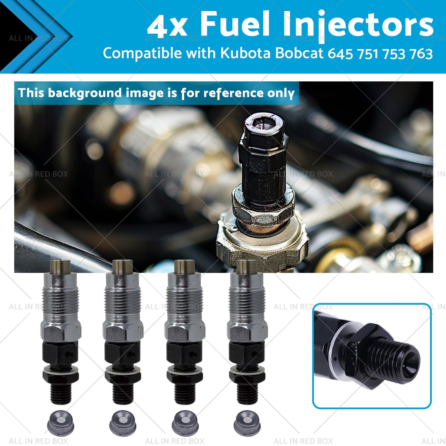 7023120 6722147 4x Fuel Injectors 6722147 Suitablefor 645 751 753 763 773 Kubota - Frazy's Auto Parts