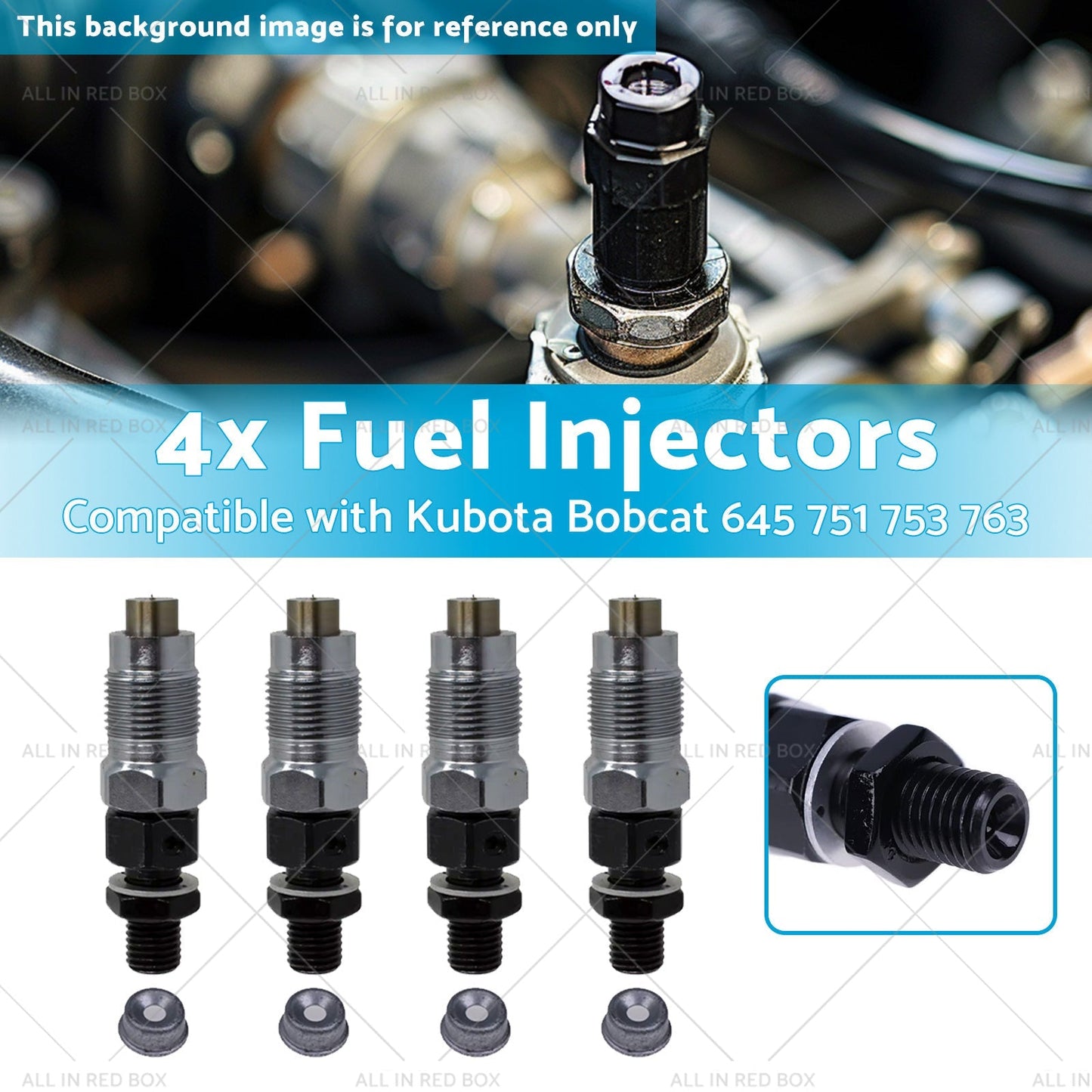 7023120 6722147 4x Fuel Injectors 6722147 Suitablefor 645 751 753 763 773 Kubota - Frazy's Auto Parts