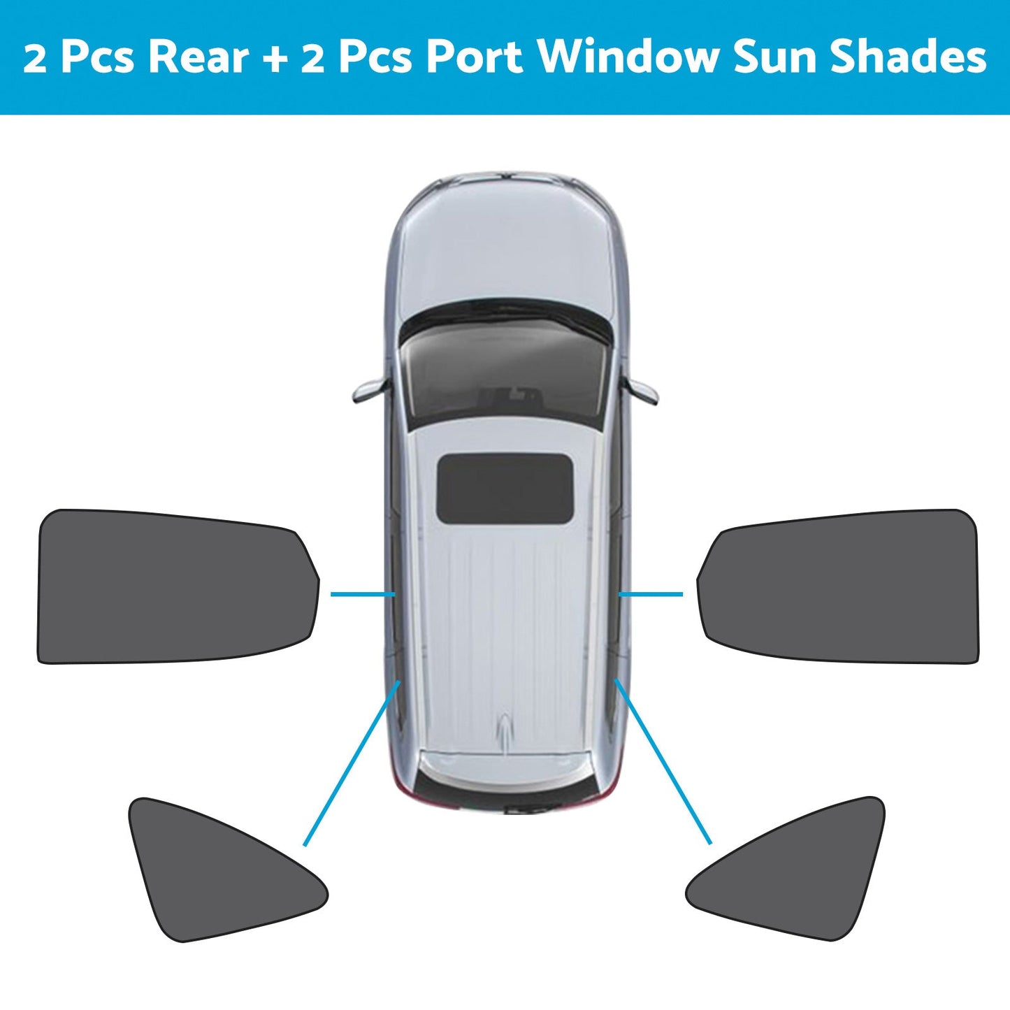Magnetic Window Mesh Sun Blind Shade Suitable For MG ZS / ZST / ZS EV 2018-2023-4
