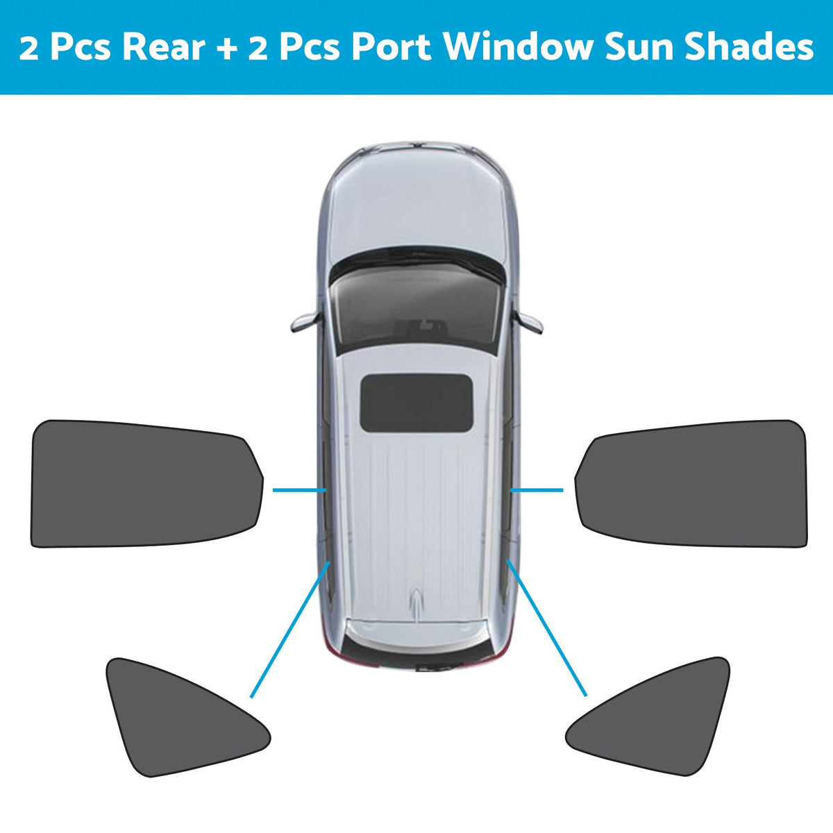 Magnetic Window Mesh Sun Blind Shade Suitable For MG ZS / ZST / ZS EV 2018-2023-4