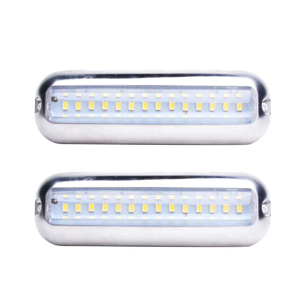 42LED Boat Underwater Light Pair Stainless Steel Suitable For Marine Boat Pontoon Transom-0
