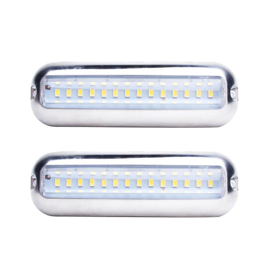 42LED Boat Underwater Light Pair Stainless Steel Suitable For Marine Boat Pontoon Transom-0