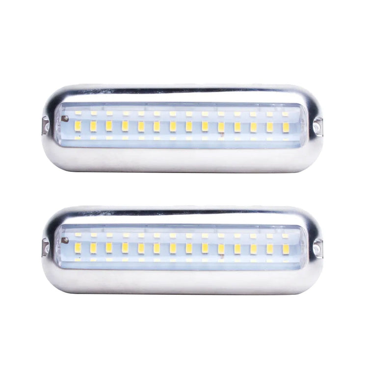 42LED Boat Underwater Light Pair Stainless Steel Suitable For Marine Boat Pontoon Transom-0