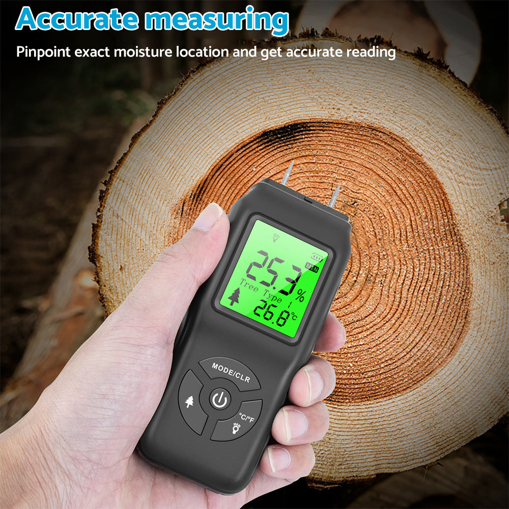 2-Pin Digital LCD Moisture Meter Suitable For Wood, Damp Detection & Caravan Testing-2