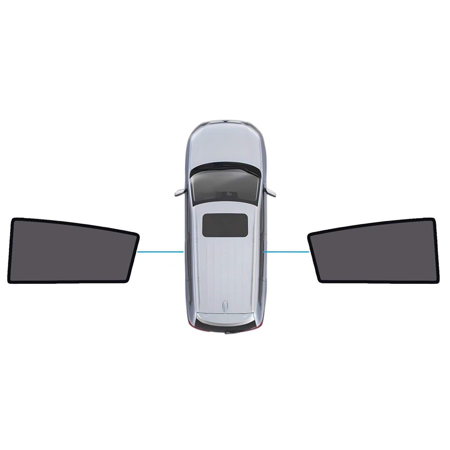 Magnetic Sun Shades Front Windows Suitable For Nissan Tiida C11 Hatch 2004-2010-3