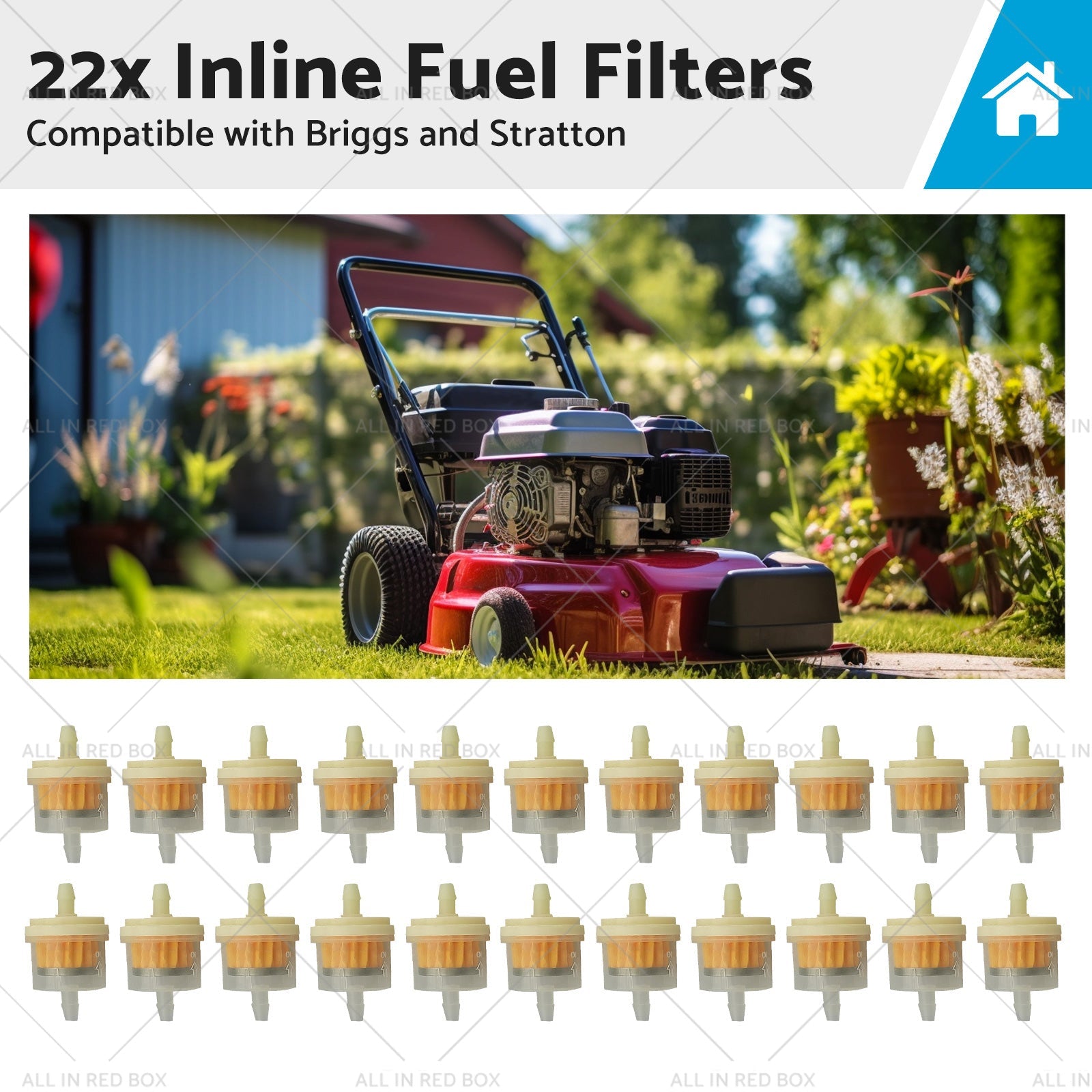 22x Inline Fuel Filter Suitable For Briggs & Stratton 691035 / 493629 16HP-24HP-0