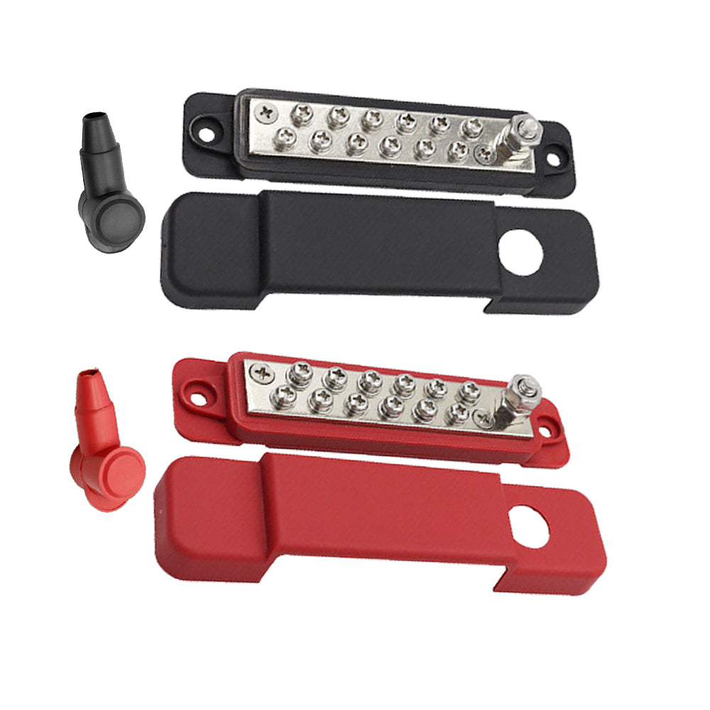 2x 12-Terminal Power Distribution Block Bus Bar Suitable For DC 48V 12P Wiring-0