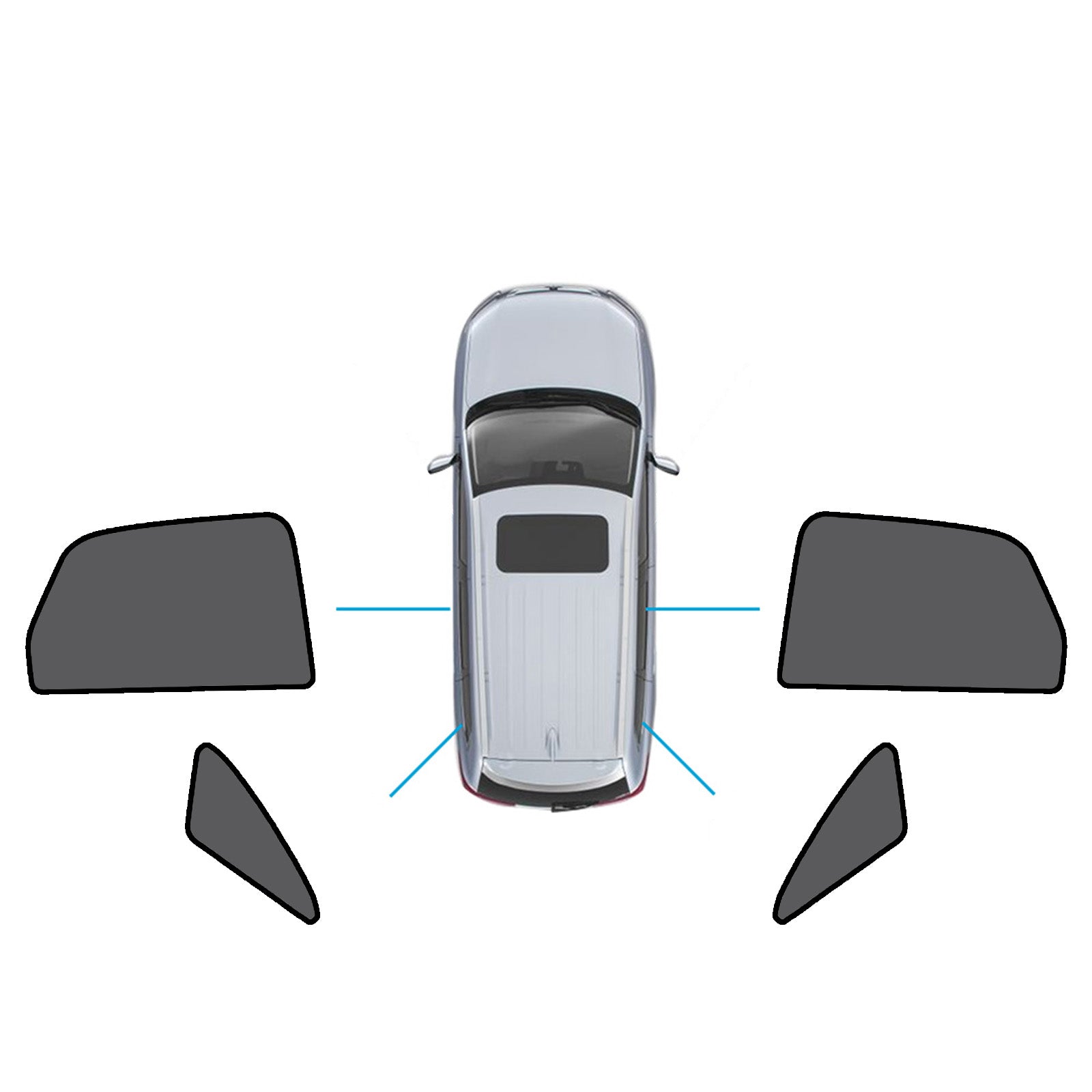 Magnetic Mesh Sun Blind Shades Suitable for Audi Q3 2011-2018 on Front/Rear-4