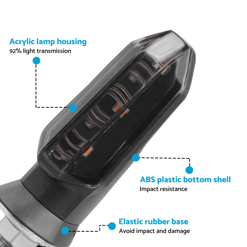 4x Motorcycle LED Turn Signal Indicators Suitable For Bikes – Amber, Universal Fitment-3