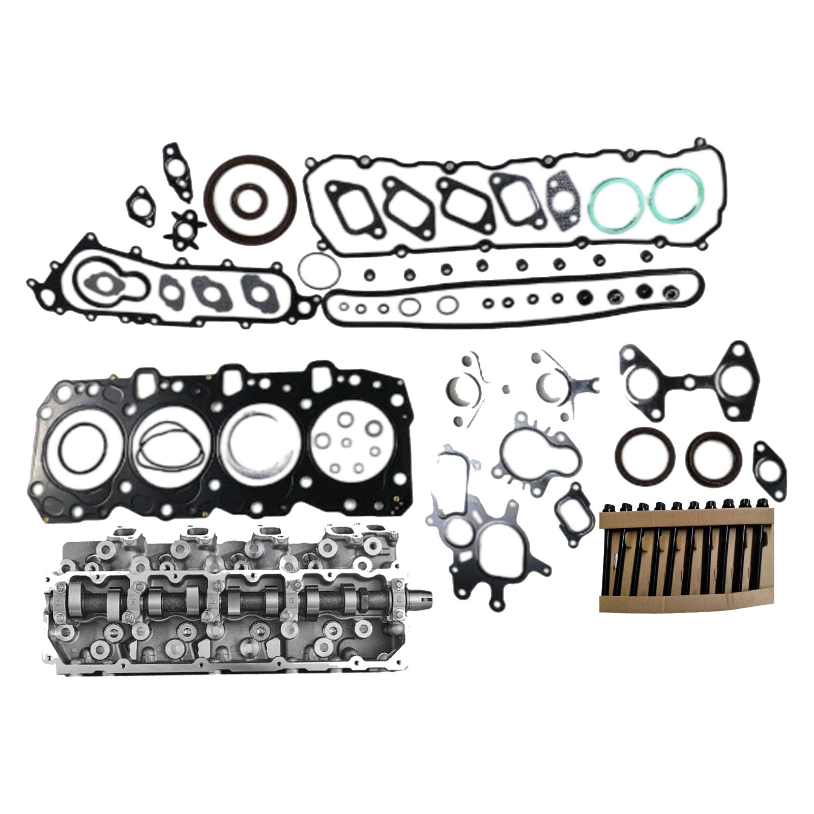 Cylinder Head With Bolts & Gasket Kit Suitable For Toyota Prado 3.0L 4Cyl 1KZ-TE-0