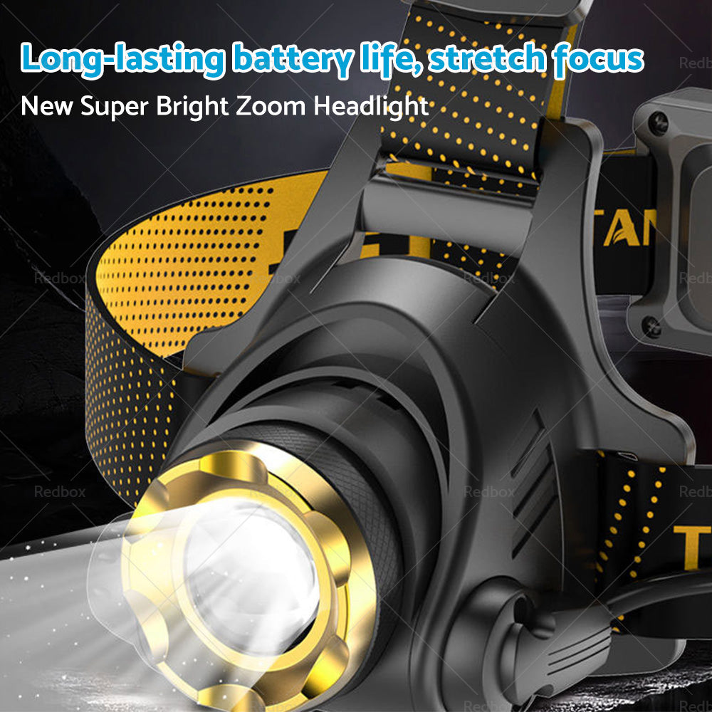 USB-Rechargeable LED Headlamp Flashlight Torch Suitable For Outdoor & Camping 12,000,000lm-3