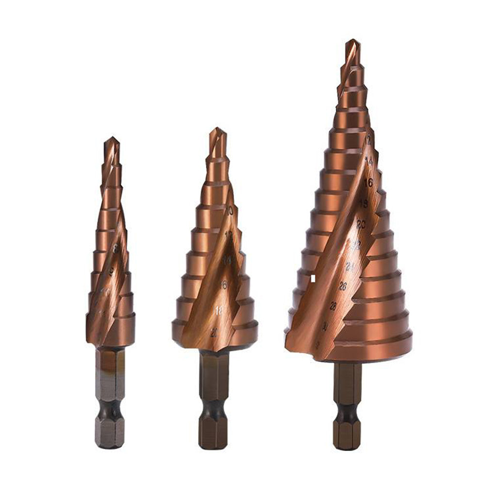 Cobalt Steel Step Cone Drill Bit Hole Cutter 4-12/20/32mm for Stainless Steel-0
