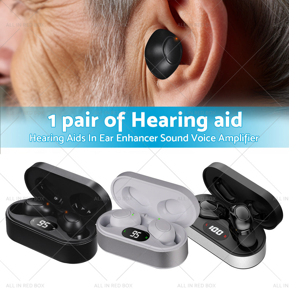1 Pair Digital Rechargeable Hearing Aids In Ear Enhancer Sound Voice Amplifier-1