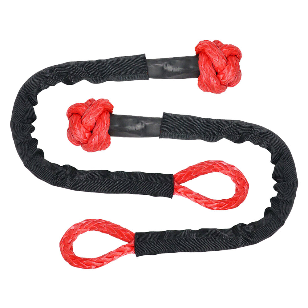 Recovery Pulley Kit Suitable For Winch Ropes 3/8 inch & 1/2 inch Soft Shackle Red & Black-1