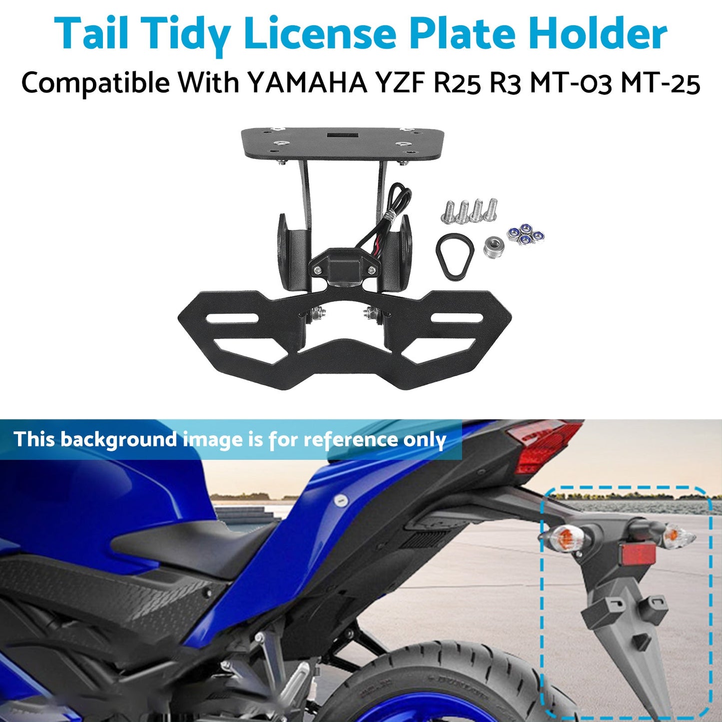 Tail Tidy License Plate Holder Suitable For YAMAHA YZF R25 R3 MT-03 25 2014-2020-2