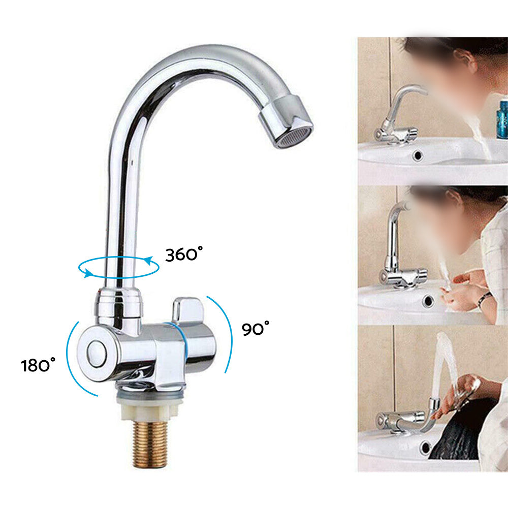For RV Motorhome Faucet Single Cold Water Tap 360 Degree Rotation 1 or 2in Mounting-4