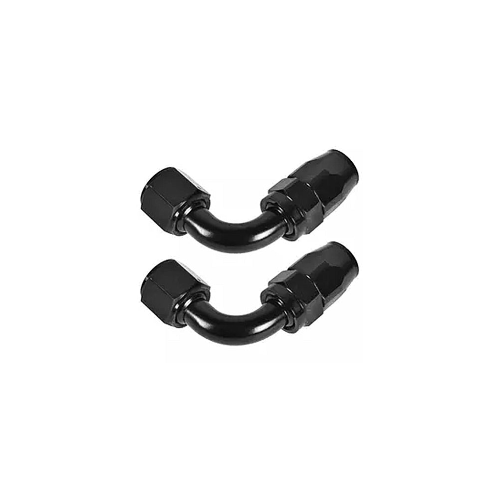 2x AN10 10 AN 90 Degree Swivel Fast Flow Oil Fuel Hose End Fitting Adaptor-3