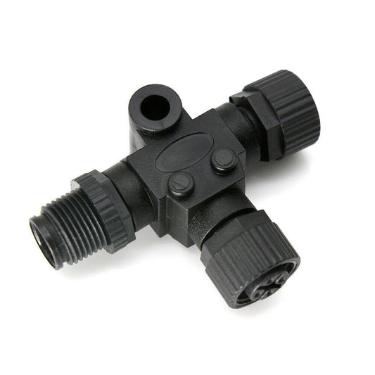 NMEA2000 5-Pin T Connector Suitable For Garmin / Lowrance / Simrad / B&G / Navico Networks Black-0