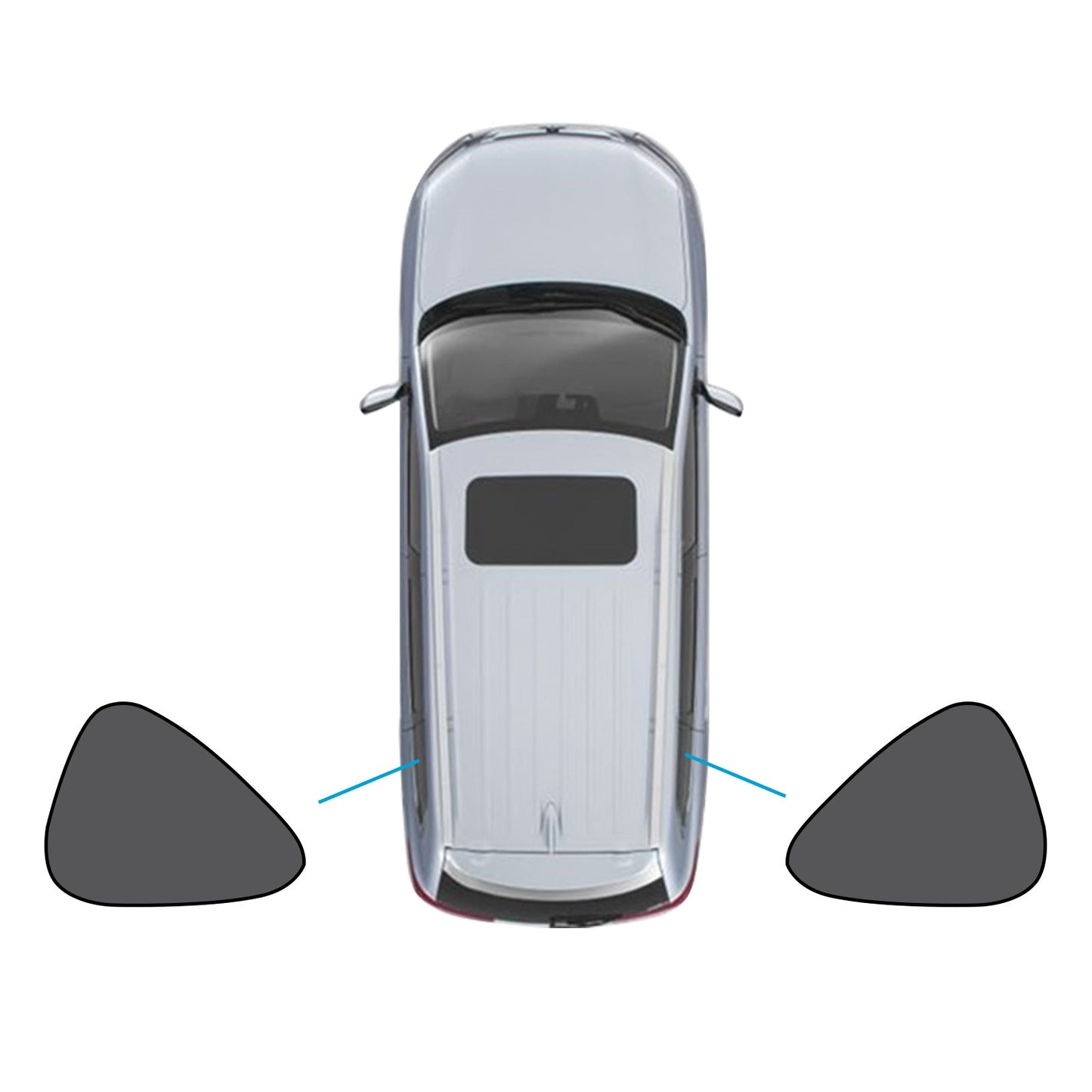 2x Triangular Window Shade Suitable for Mazda CX5 1st Gen KE 12-17 UVAProtection-0