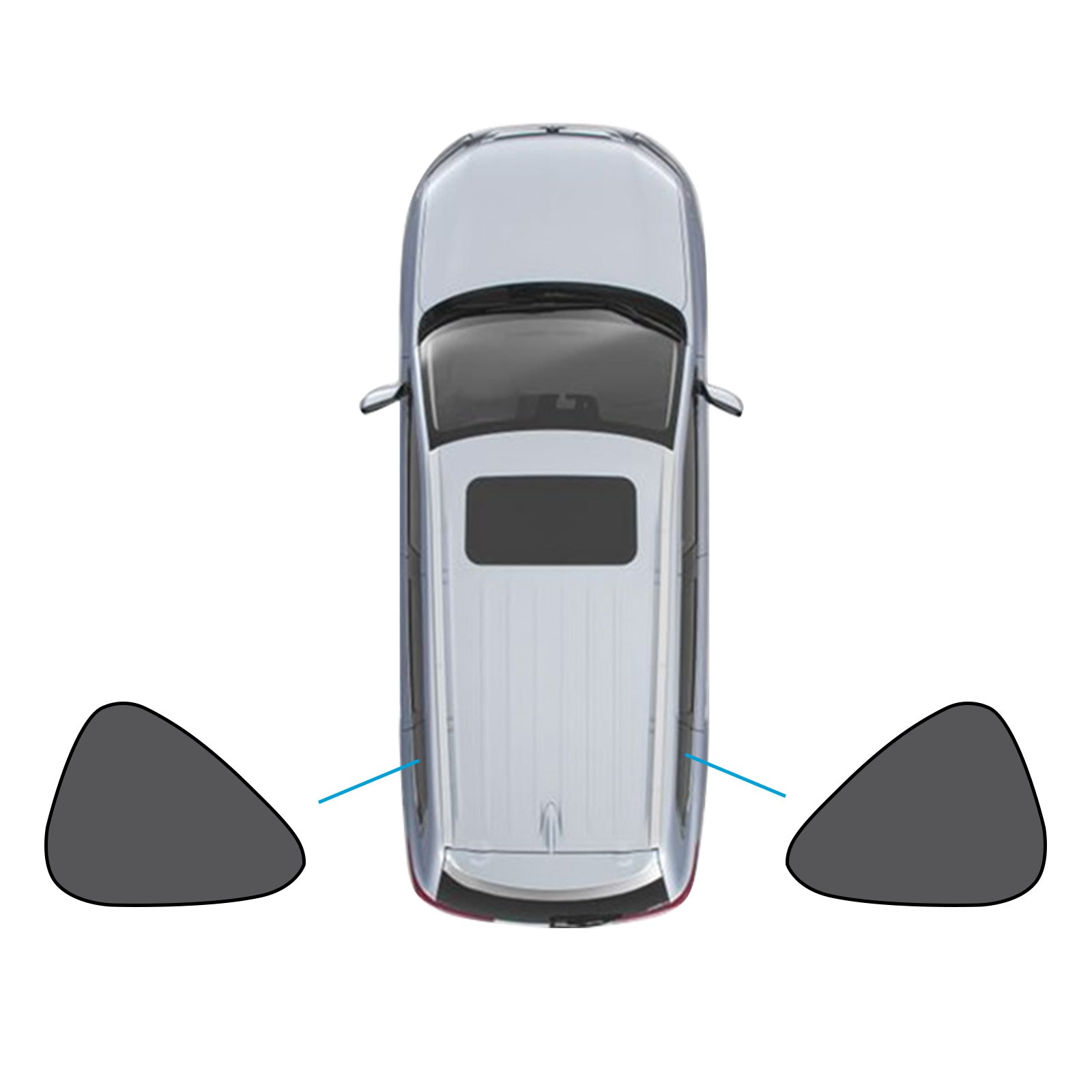 2x Triangular Window Shade Suitable for Mazda CX5 1st Gen KE 12-17 UVAProtection-0
