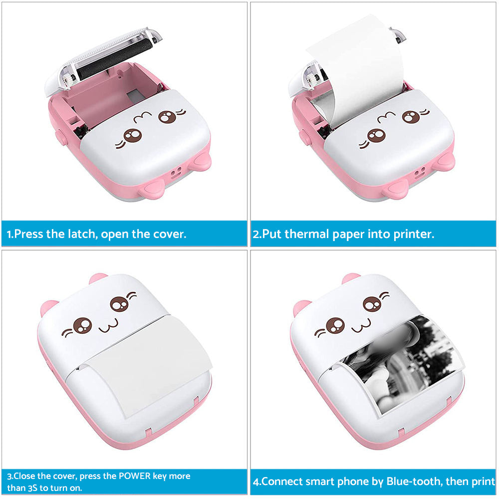 Pocket Thermal Printer Mini Bluetooth Label & Photo Printing Machine Suitable For Mobile Phone-4