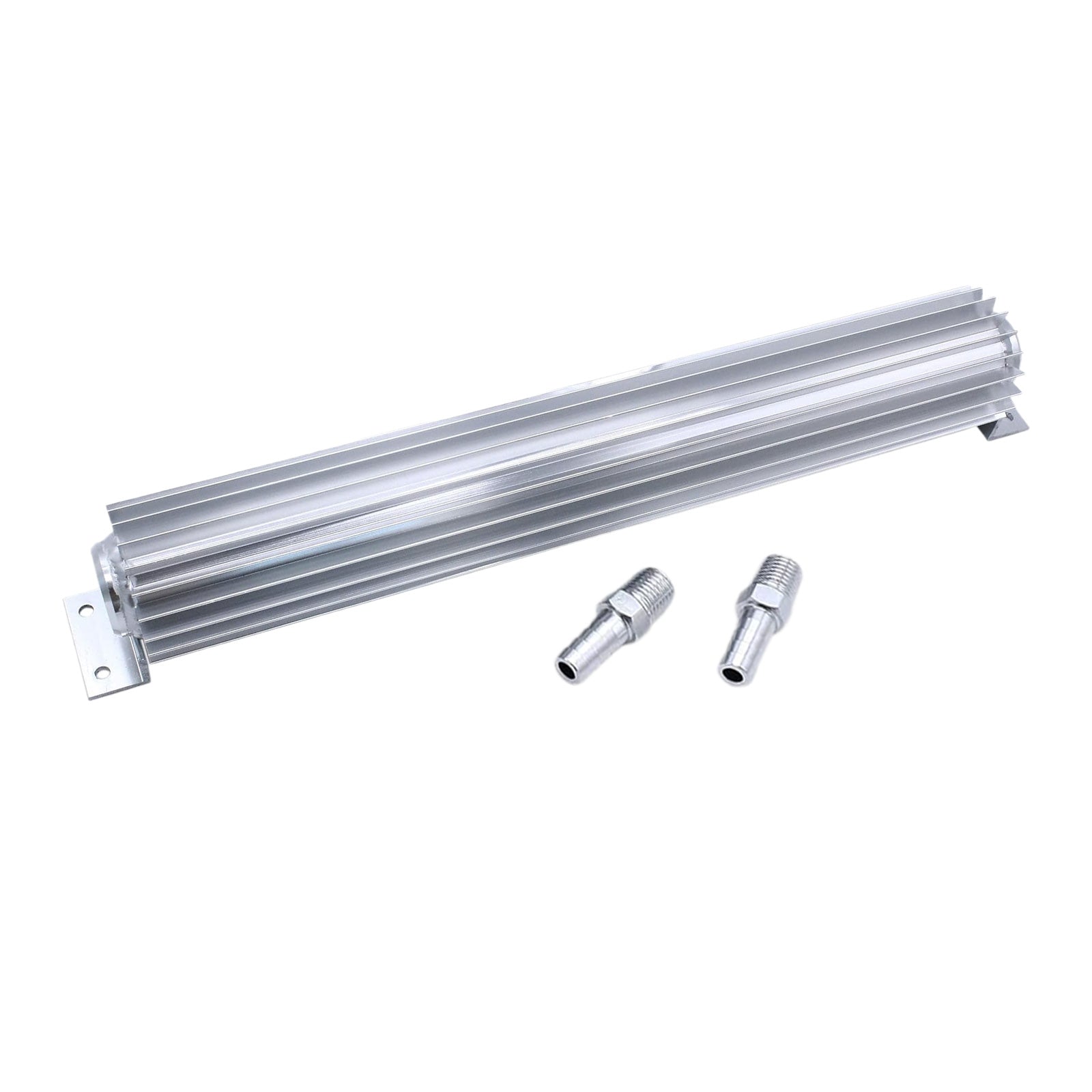 Universal 18inch Dual Pass Transmission Cooler with 1/4inch NPT Fitting Aluminum-0