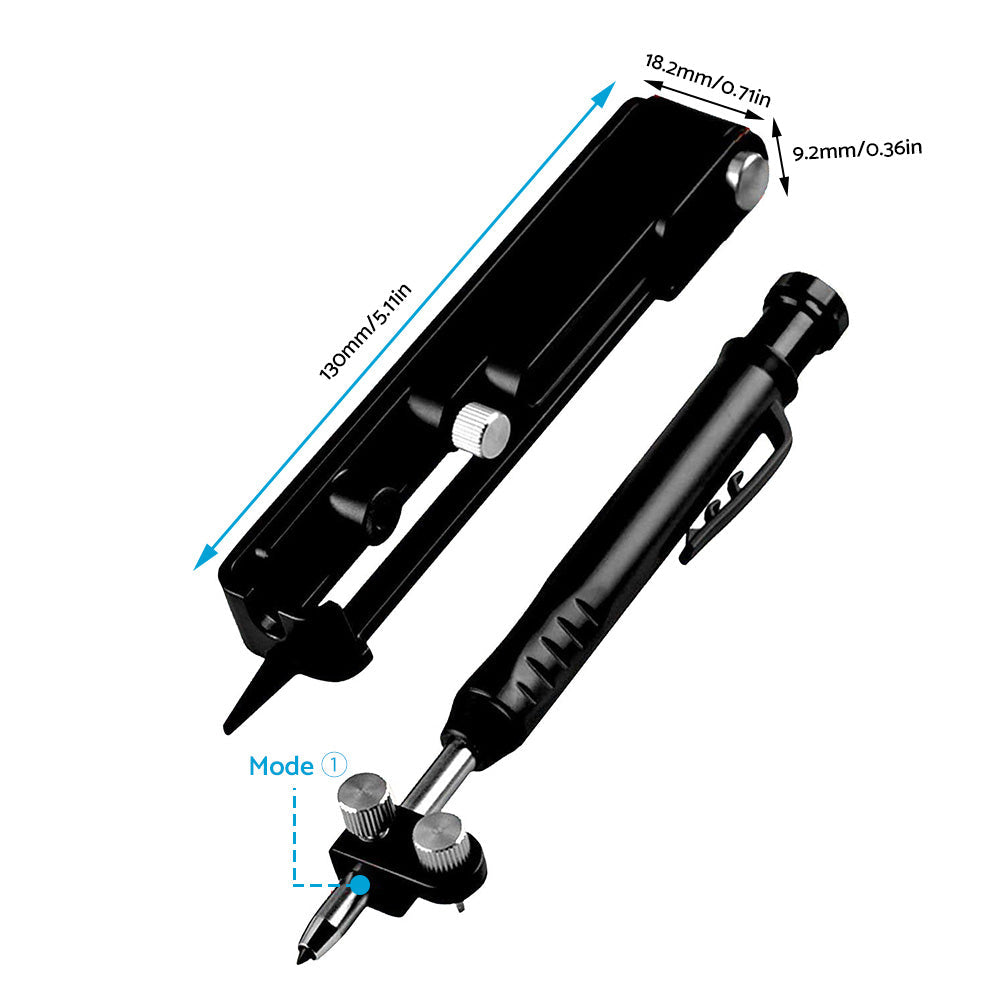 Multi-Function Scribing Tool Suitable For Construction and Precise Woodworking with 6x Pencils-1