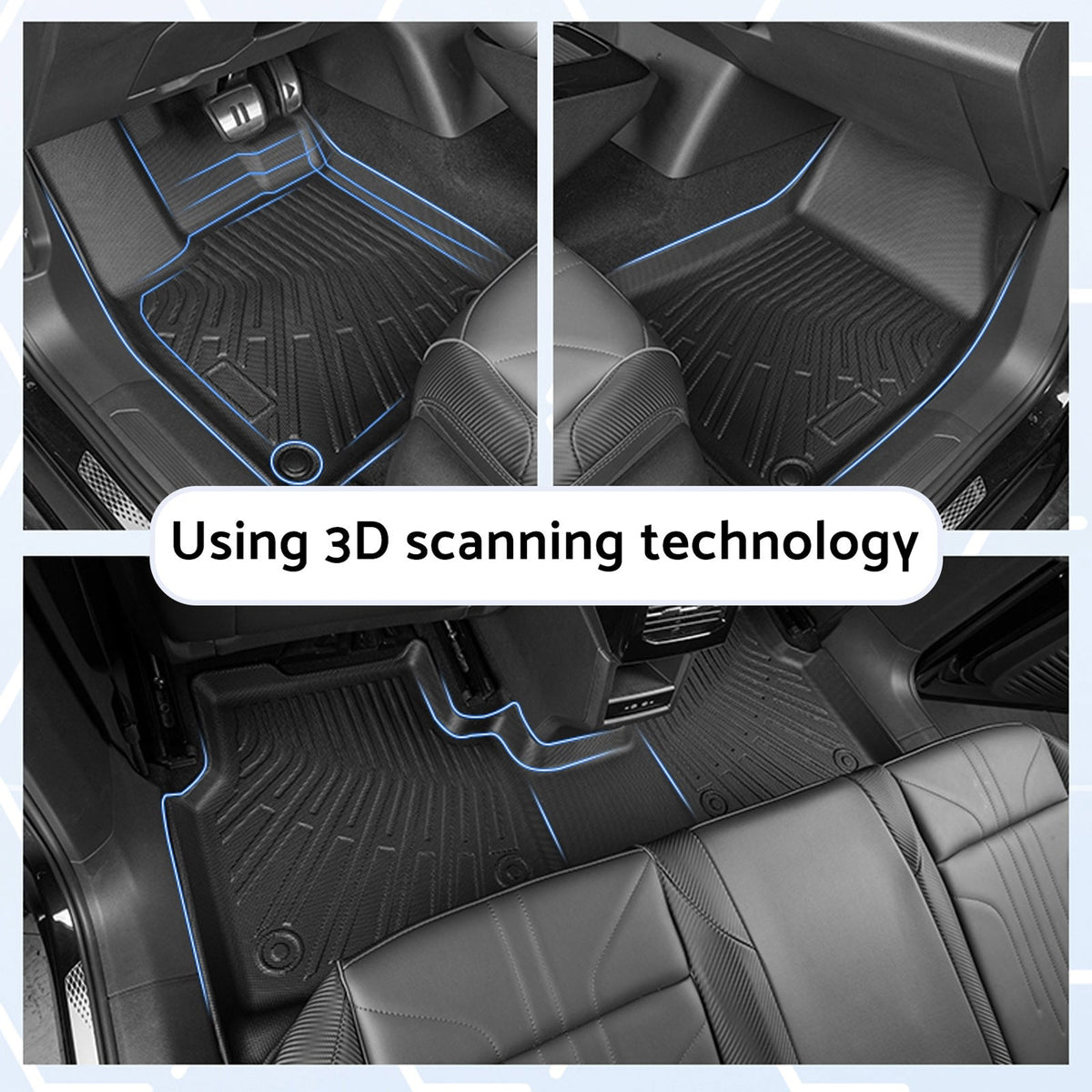 Floor Boot Frunk Mat Set 3D All-Weather Suitable For Model Y 2025-On Juniper RHD-3