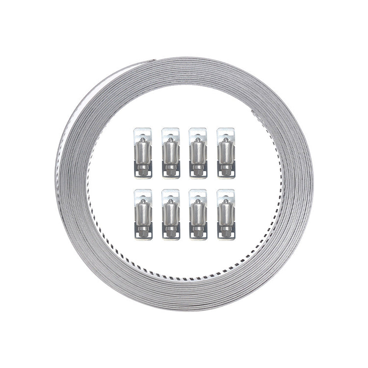 304 Stainless Steel Worm Clamp Hose Clamps with Fasteners Suitable For DIY Adjustable Use-2