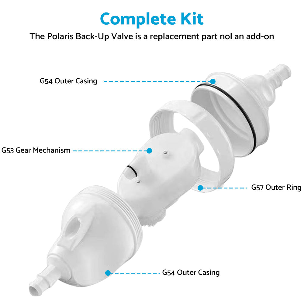 G52 Backup Valve Replacement Kit Suitable For Polaris Pool Cleaner Parts 180 / 280 / 380 / 480 / 3900-3