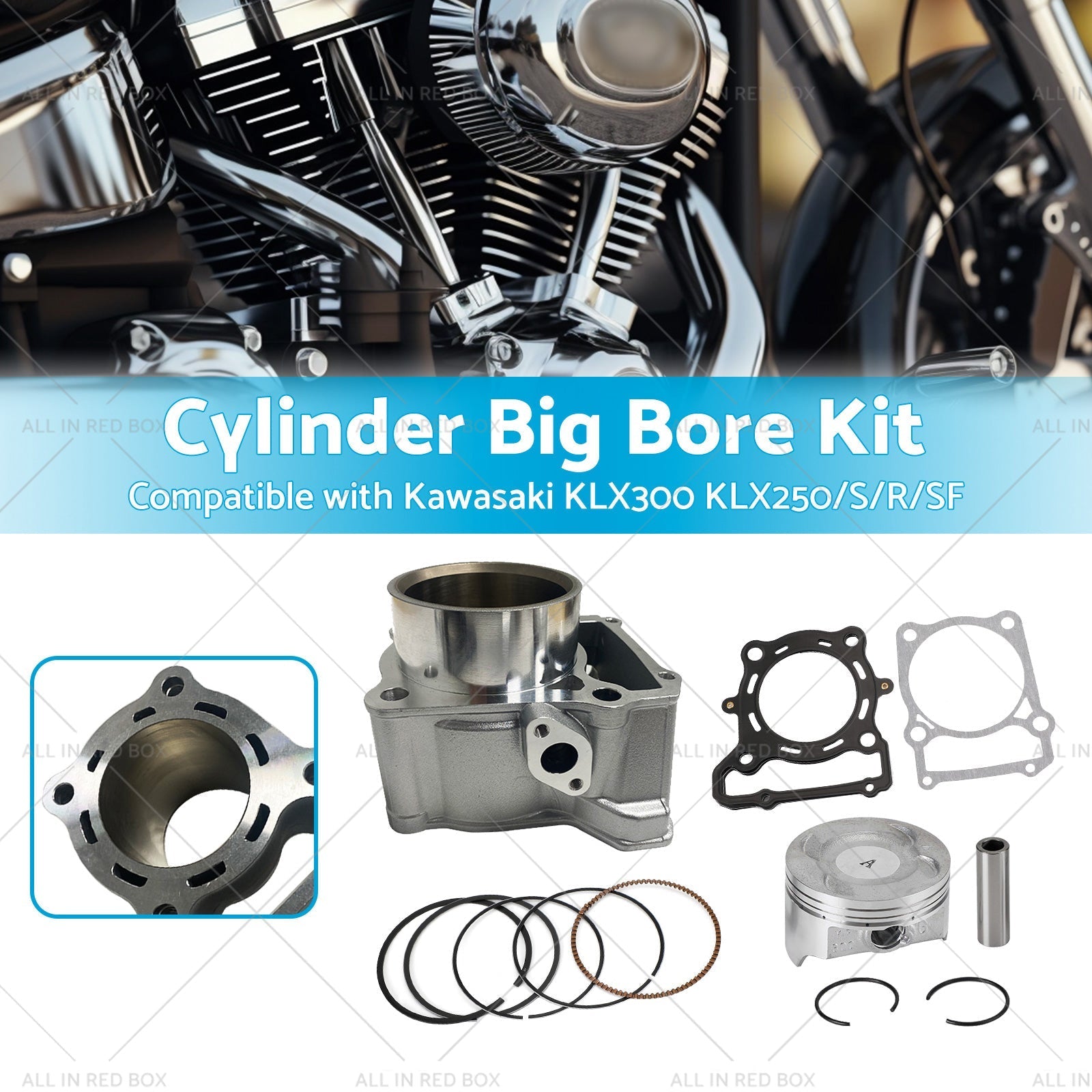 78mm Cylinder Big Bore Kit Suitable For Kawasaki KLX300 / KLX250 S / R / SF 1993 - 2014 - Frazy's Auto Parts