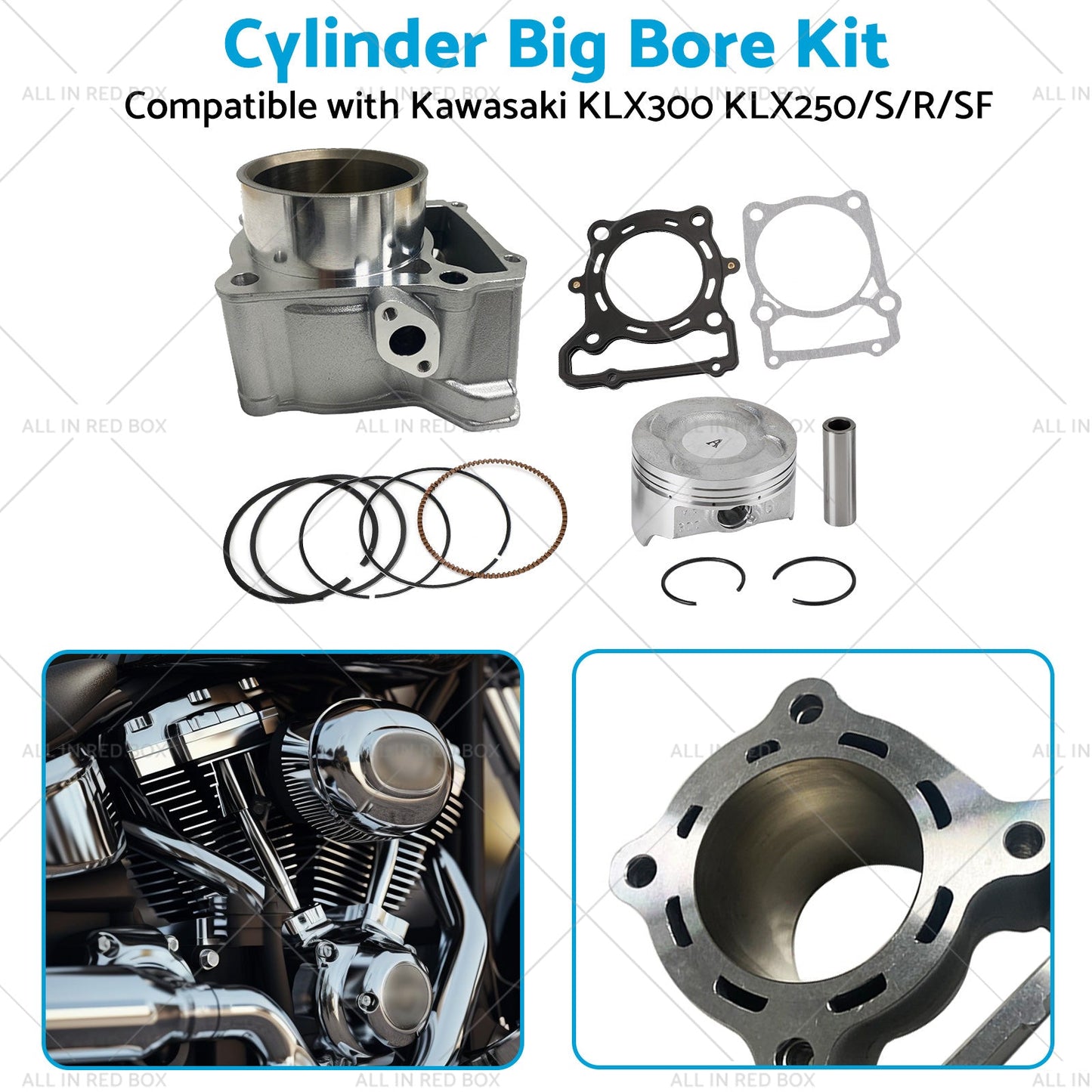 78mm Cylinder Big Bore Kit Suitable For Kawasaki KLX300 / KLX250 S / R / SF 1993 - 2014 - Frazy's Auto Parts