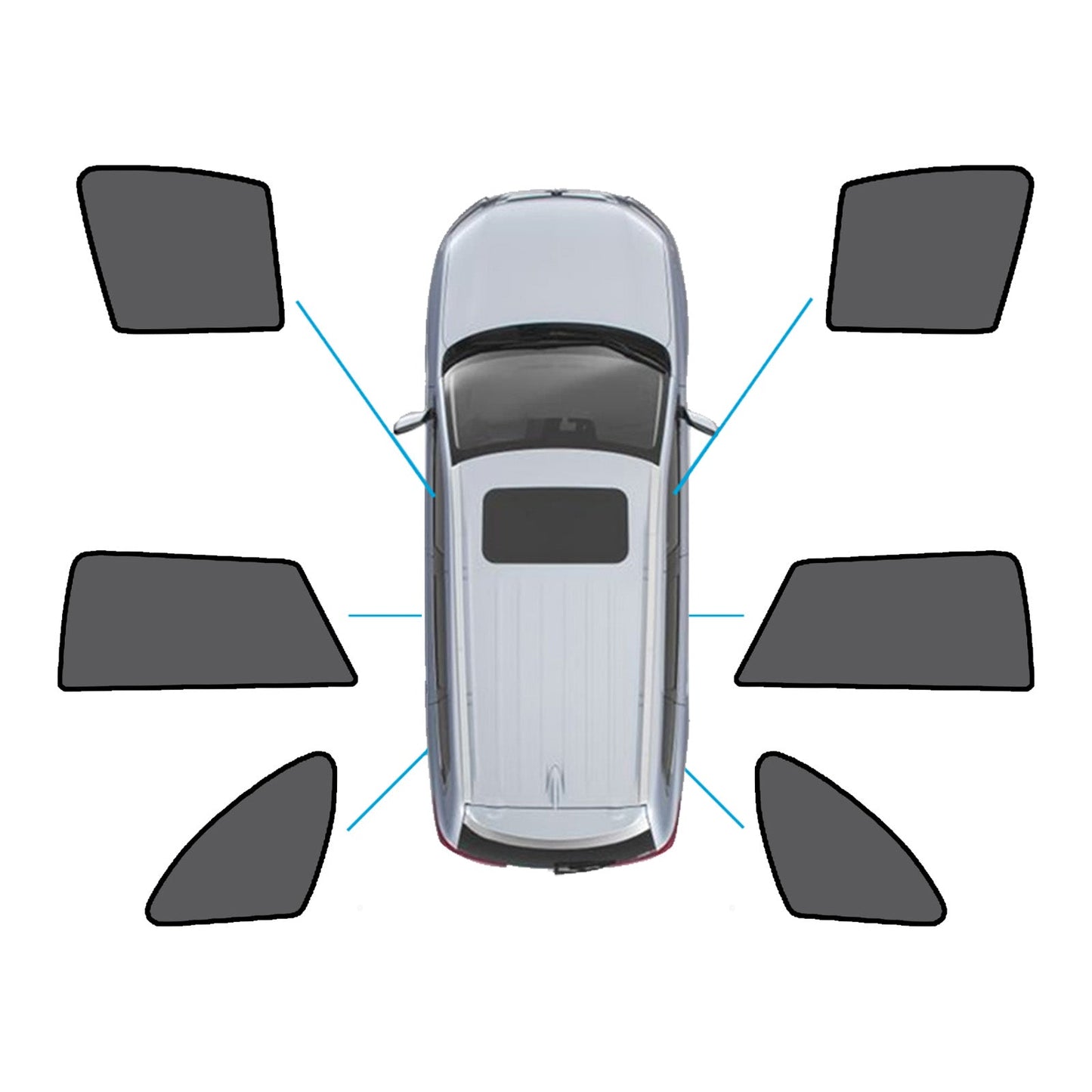 Magnetic Mesh Sun Blind Car Window Shade Suitable For Subaru Outback 2015-2020 Front & Rear-5