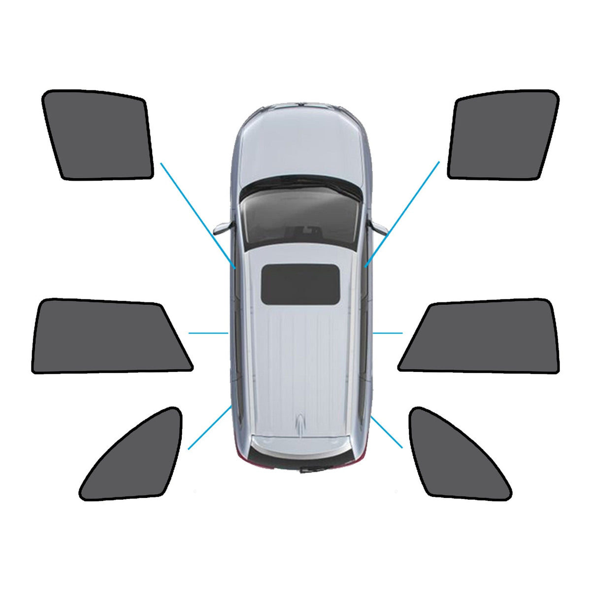 Magnetic Mesh Sun Blind Car Window Shade Suitable For Subaru Outback 2015-2020 Front & Rear-5