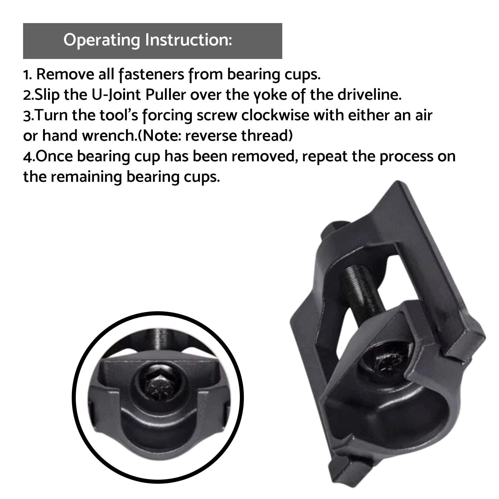 Heavy Duty Universal Joint Puller Suitable For Rockwell Meritor Spicer Class 6 & 8 Trucks-4