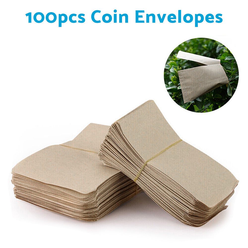 100/200PCS Coin Envelope Cash Check Ticket Salary Grain Seed Key Post Office-5