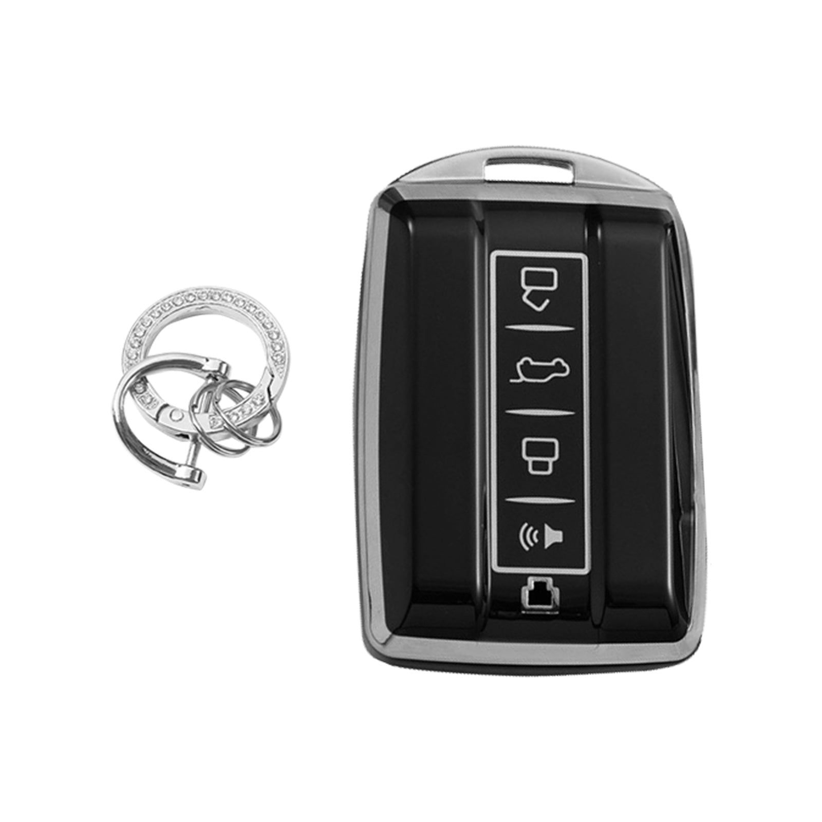 Car Remote Key Fob Case TPU Cover Suitable For Great Wall GWM / WEY / TANK 300 Black-1