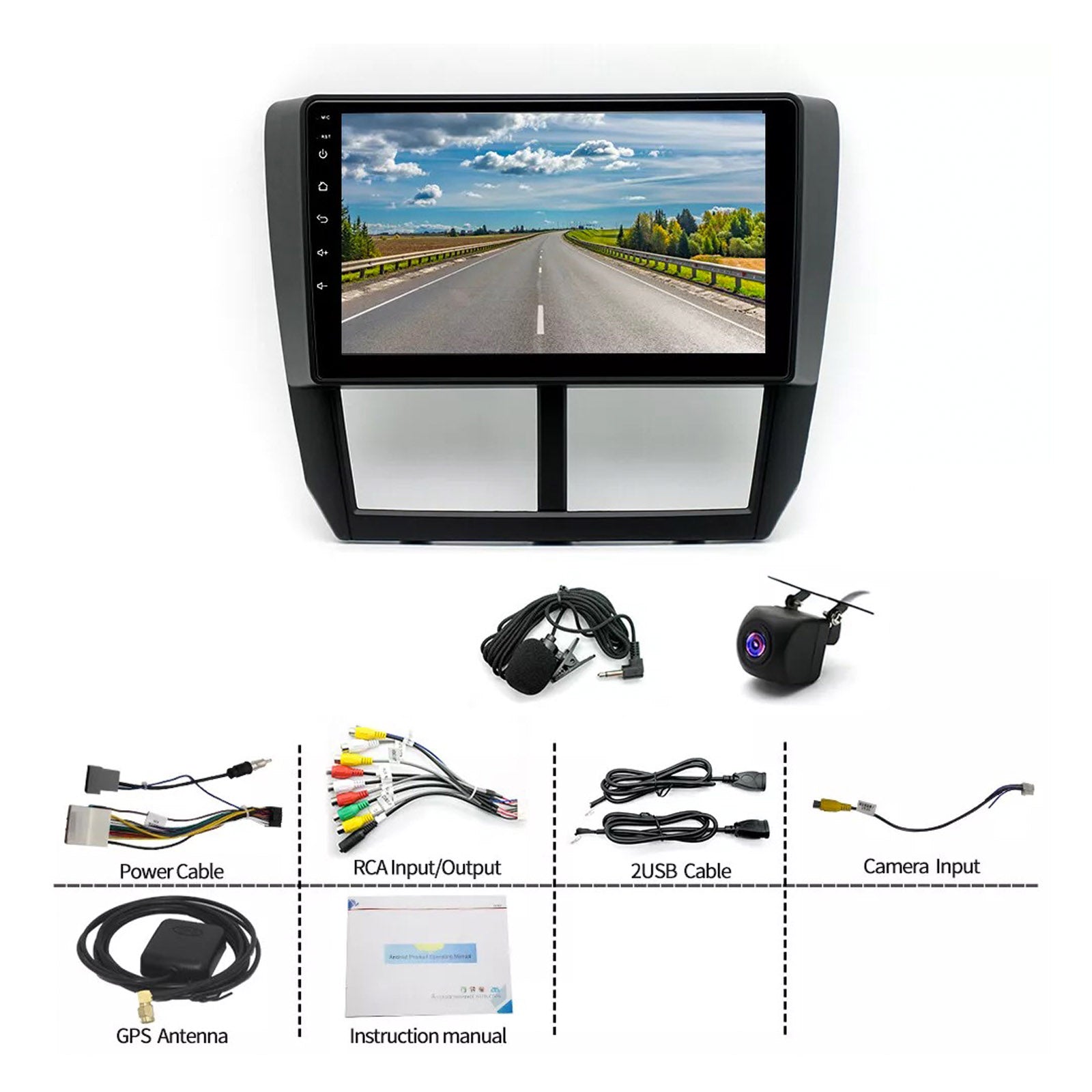 9'' In-Dash Unit Android 13 Car Stereo Suitable For Forester 08-12 Impreza 07-13-1