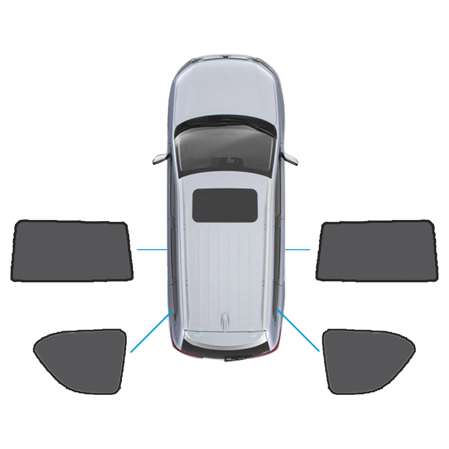 Car Window Magnetic Sun Shade Suitable For Nissan Patrol Y62 Series 2012-2024-5