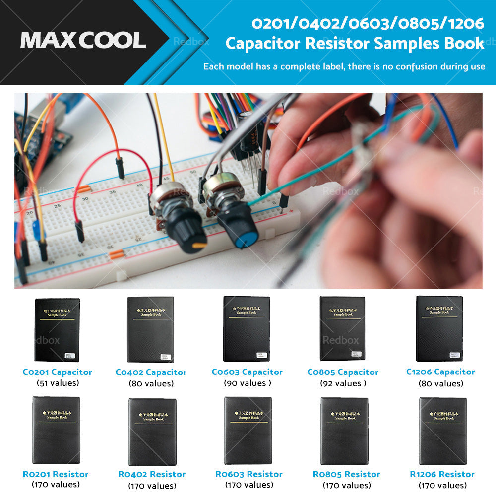 1x SMD/SMT Capacitor & Resistor Sample Book Kit 0201 0402 0603 0805 1206-0