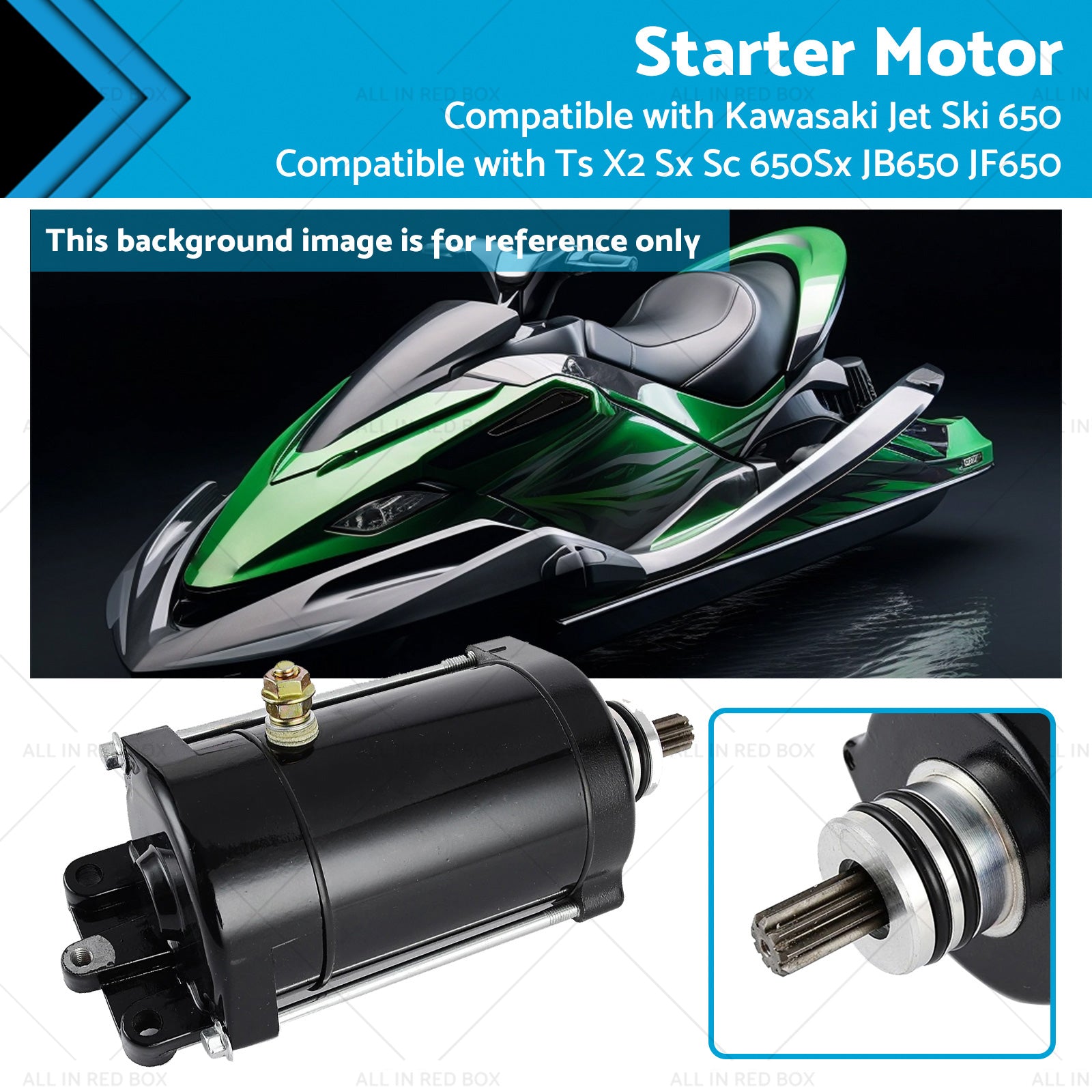Starter Motor Suitable for Kawasaki Jet Ski 650 Ts X2 Sx Sc 650Sx JB650 JF650-0