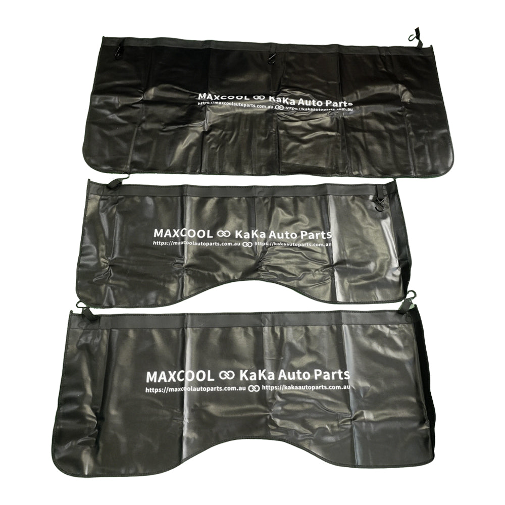 3x PU Leather Magnetic Fender Cover for All Car Models Scratch Protection Mat-0