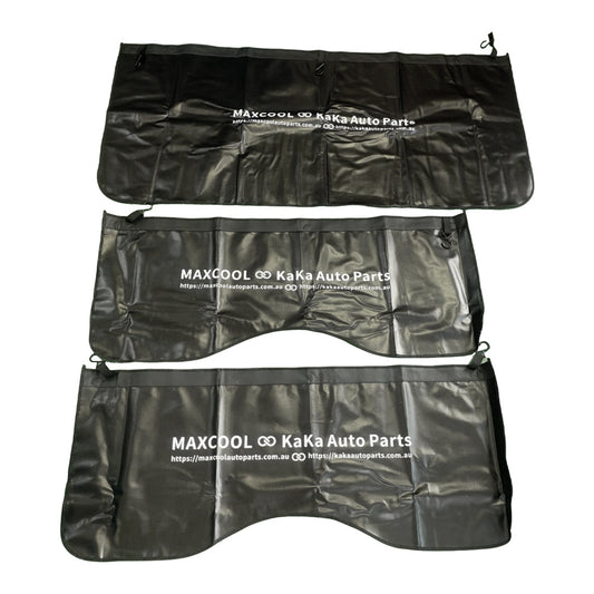 3x PU Leather Magnetic Fender Cover for All Car Models Scratch Protection Mat-0