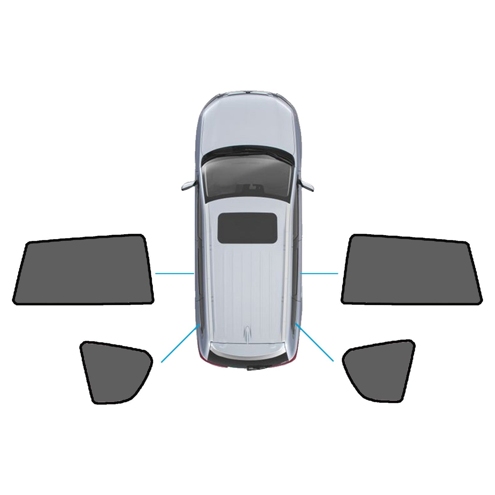 Window Shade Black Suitable For Toyota RAV4 2005-2012 UV Protection Window-3
