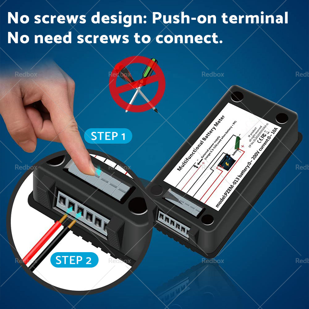 50-300A LCD Display DC Battery Monitor Meter 200V Voltmeter Amp For RV System-1