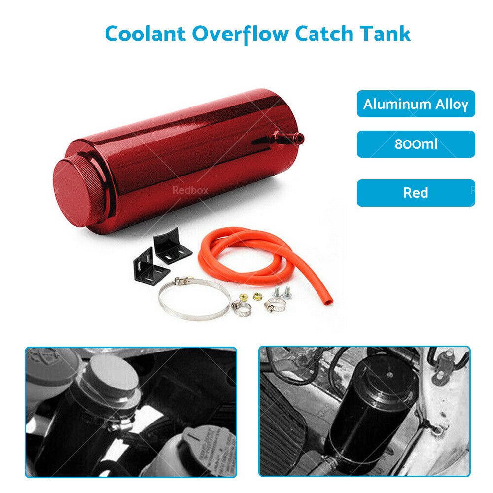 800ml Red Overflow Catch Tank Radiator Coolant Expansion Tank Bottle Header - Frazy's Auto Parts