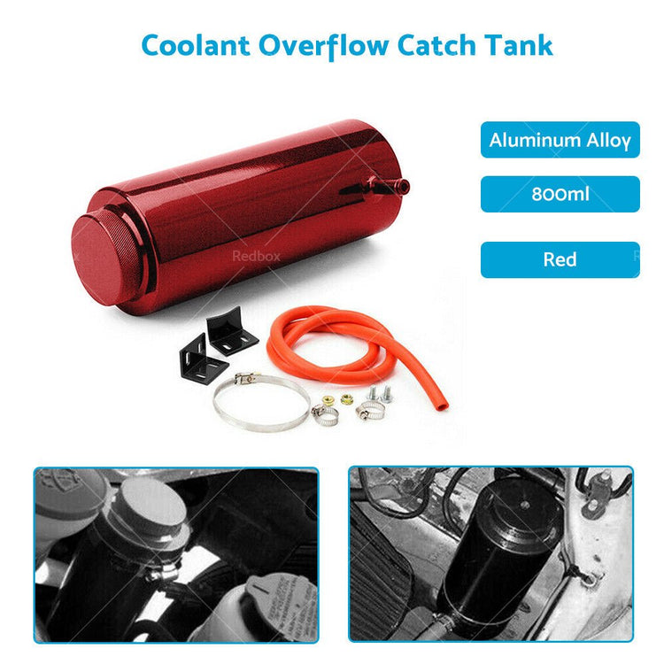 800ml Red Overflow Catch Tank Radiator Coolant Expansion Tank Bottle Header - Frazy's Auto Parts